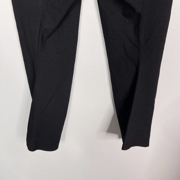 Forme 3'3204322896 Womens IT 44 Black Cropped Wool Pants Tapered Button Fly - Picture 8 of 14